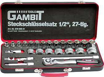 Gambit Steckschlüssel-Satz 1/2", 27-teilig, 07800021