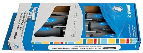 Unior Schraubendreher-Set TBI, im Sichtkarton, 5-teilig, 614007