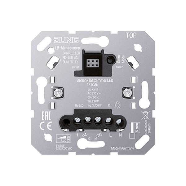 JUNG Tastdimmer Drucktaster 20-210W universal UP Lichtwertspeicher, 142660