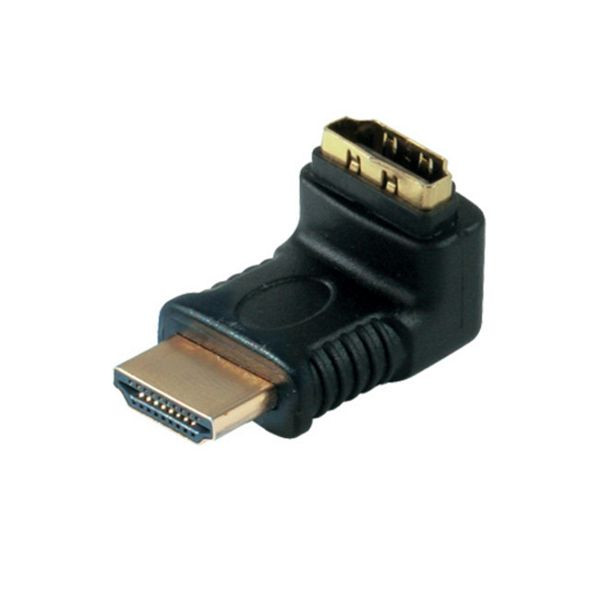 S-Conn Adapter, HDMI-Stecker auf HDMI-Kupplung, Winkelausführung, Abgang nach oben, vergoldete Kontakte, 4K2K kompatibel, 77407-1