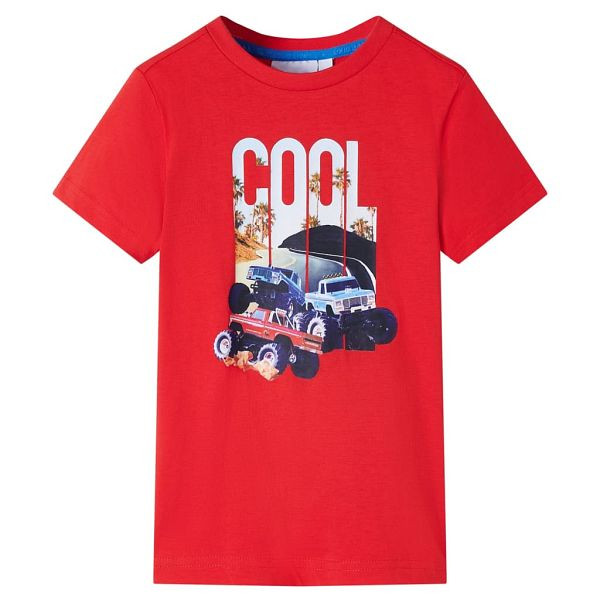 vidaXL Kinder-T-Shirt Rot 116, Material: 100 % Baumwolle, 12541