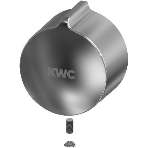 KWC Griffdruckkappe für F5S-Mix Selbstschluss-Eingriffmischer, komplett mit verchromtem Stopfen, F5, 2030050753, 7612982263323