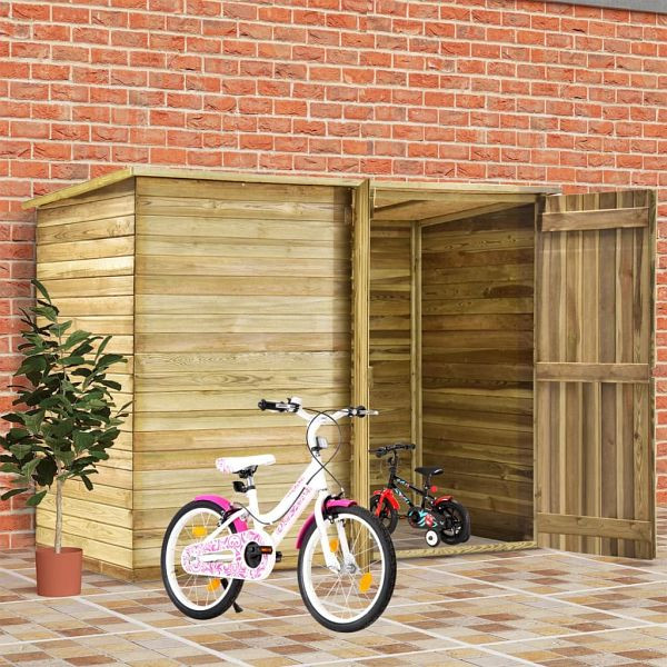 vidaXL Fahrradgarage 232x110x170 cm Kiefernholz Imprägniert, 3059875