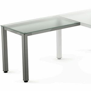 Rocada Anstelltisch Executive, Maße 100x60x73 cm Gestell verchromt Platte Glas satiniert, 2107AE05