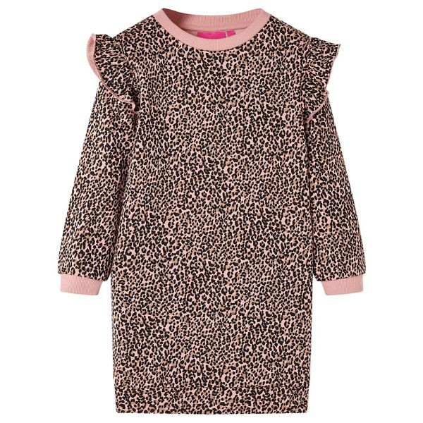 vidaXL Kinder-Pulloverkleid Mittelrosa 128, Top-Qualität, 14432