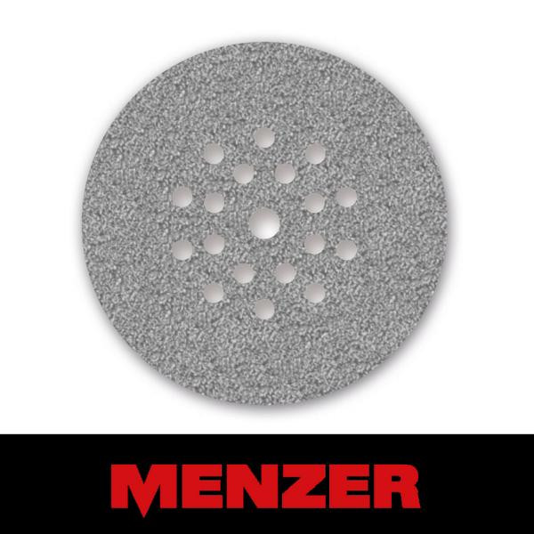 Menzer Klett-Schleifscheibe, 19 Loch, Ø 225 mm, Körnung 40, Halbedelkorund mit Stearat-Beschichtung, VE: 25, 231755040