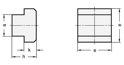 Ganter Muttern für T-Nuten ohne Gewinde Stahl (DIN 508-22-8) VE