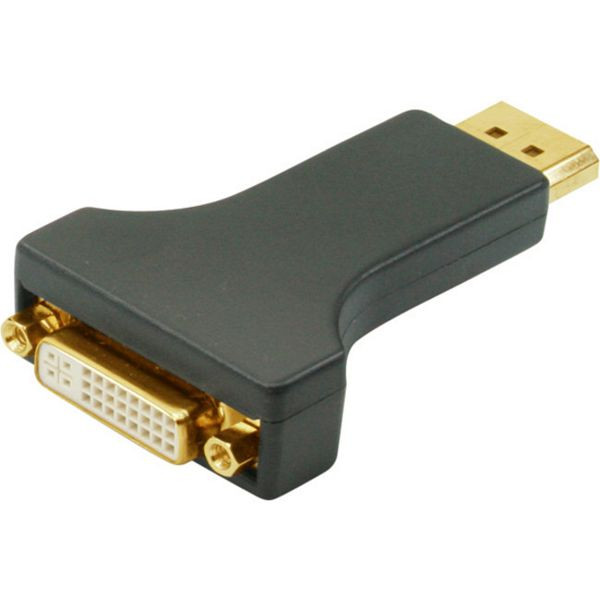 S-Conn Adapter, Displayport-Stecker auf DVI-Kupplung (24+1), vergoldete Kontakte, 4K2K kompatibel, 77402