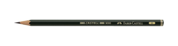 FABER CASTELL Bleistift CASTELL® 9000, H, dunkelgrün, 119011