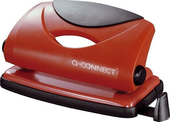 Q-Connect Locher - 10 Blatt, rot, KF02154, 5705831021549