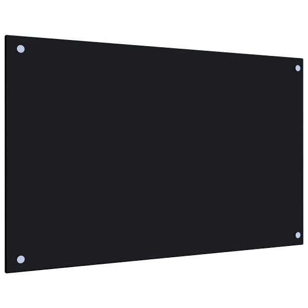 vidaXL Küchenrückwand Schwarz 80x50 cm Hartglas, 249485