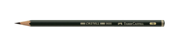 FABER CASTELL Bleistift CASTELL® 9000, 7B, dunkelgrün, 119007