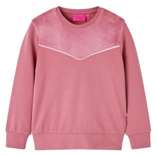 vidaXL Kinder-Sweatshirt Samt-Patchwork Himbeerrosa 140, 14008