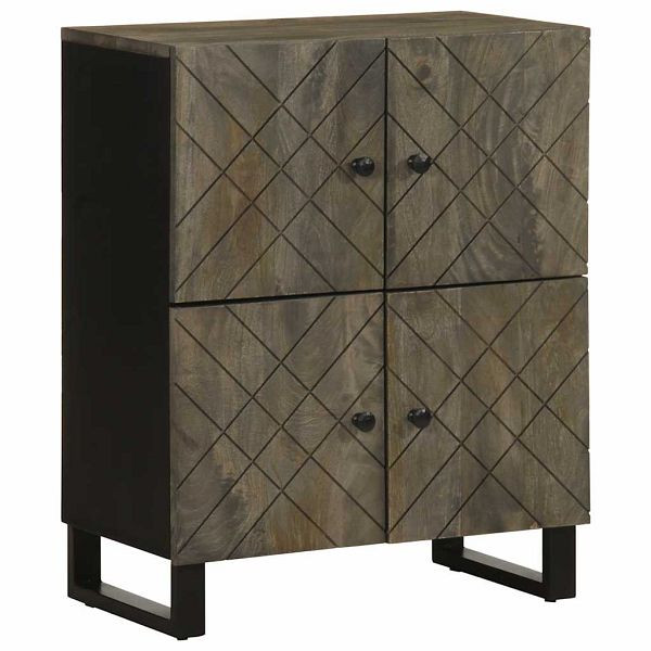 vidaXL Sideboard Schwarz 60x33x75 cm Massivholz Mango, 4017710