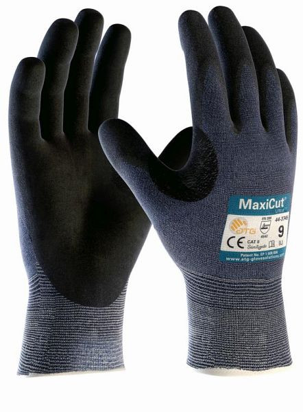 ATG (44-3745HCT), Schnittschutz-Strickhandschuhe MaxiCut Ultra, SB-Verpackung, Größe: 10, Farbe: blau/schwarz, VE: 1 Paar, 2578-10