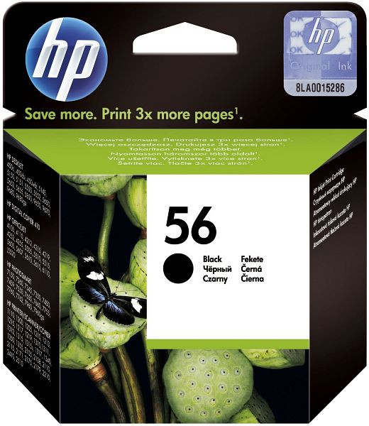 hp Original hp Druckkopfpatrone schwarz, C6656AE