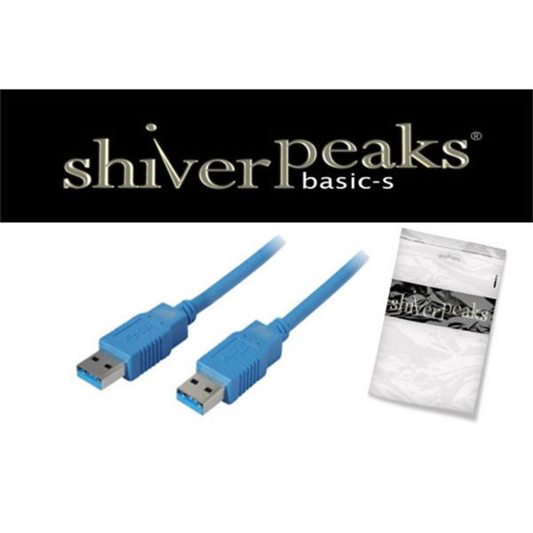 shiverpeaks BASIC-S, USB Kabel, Typ A Stecker auf Typ A Stecker, 3.0, blau, 1,8m, BS77032-1