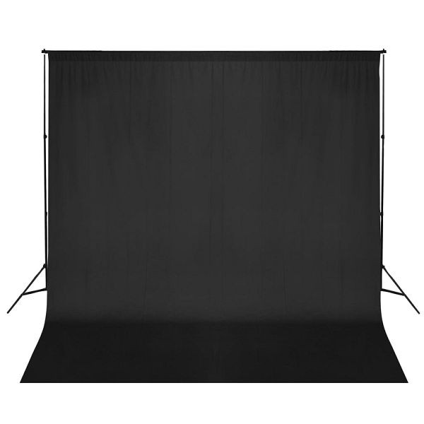 vidaXL Fotohintergrund-System 600 x 300 cm Schwarz, 160061