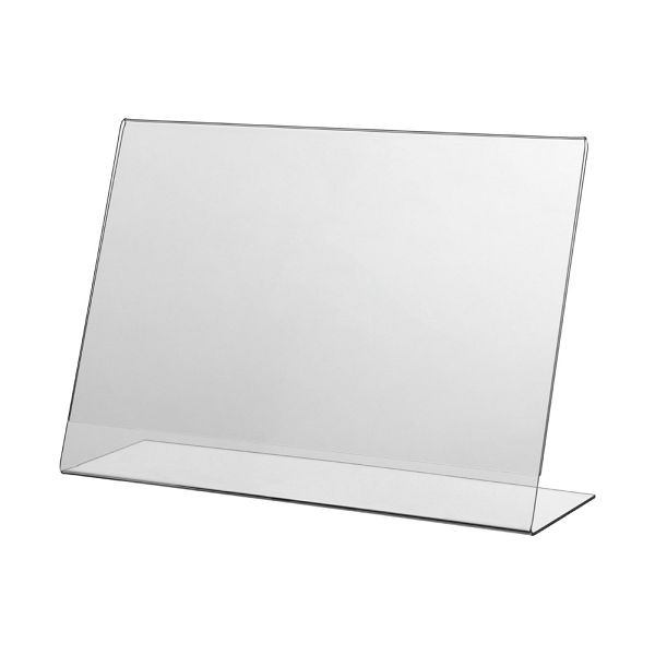 VKF Renzel Tischaufsteller / Menükartenhalter / L-Ständer „Klassik” aus Acrylglas, DIN A4, Querformat 10 Stück, 60.0010.4