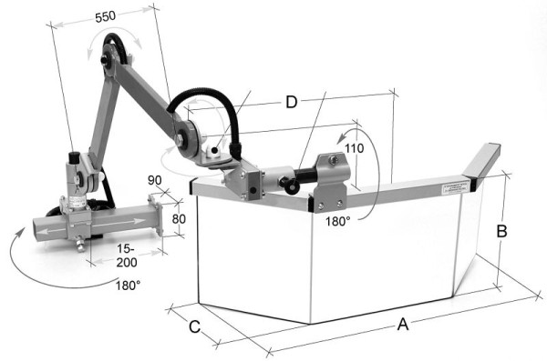 MACK Schutzeinrichtung für Fräsmaschinen 620 mm, ZE-FS02-620