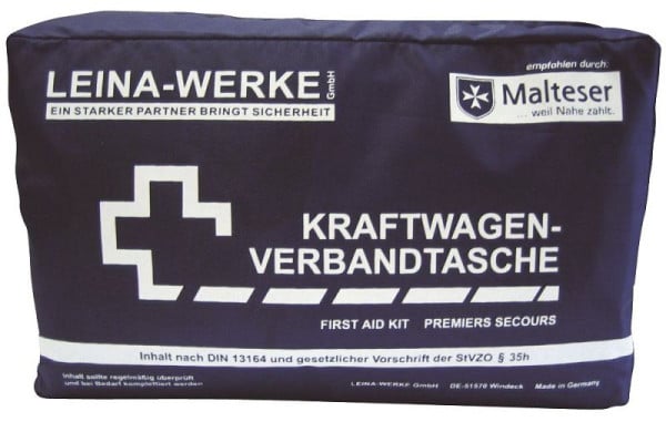 LEINA-WERKE KFZ-Verbandtaschen Compact DIN 13164:2022, schwarz, 11002