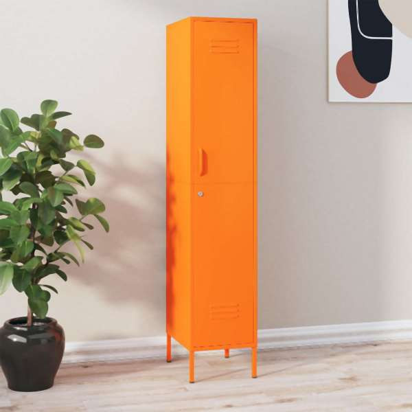 vidaXL Schließfachschrank Orange 35x46x180 cm Stahl, 336255