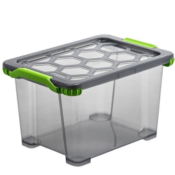 Rotho Box 15 l EVO TOTAL, anthrazit/transparent, 1008408812WS