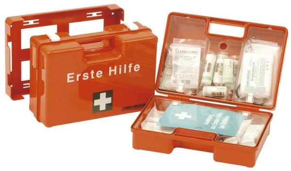 LEINA-WERKE Erste-Hilfe-Koffer SAN, DIN 13169, orange, 21035