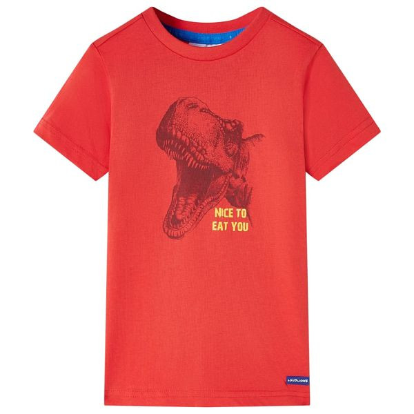 vidaXL Kinder-T-Shirt Rot 128, Material: 100 % Baumwolle, 11722