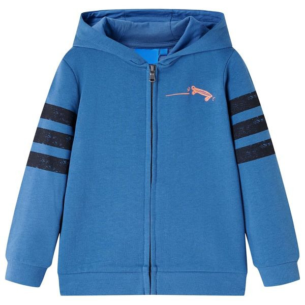 vidaXL Kinder-Kapuzenpullover Blau 140, Top-Qualität, Polyester, Baumwolle, 13403