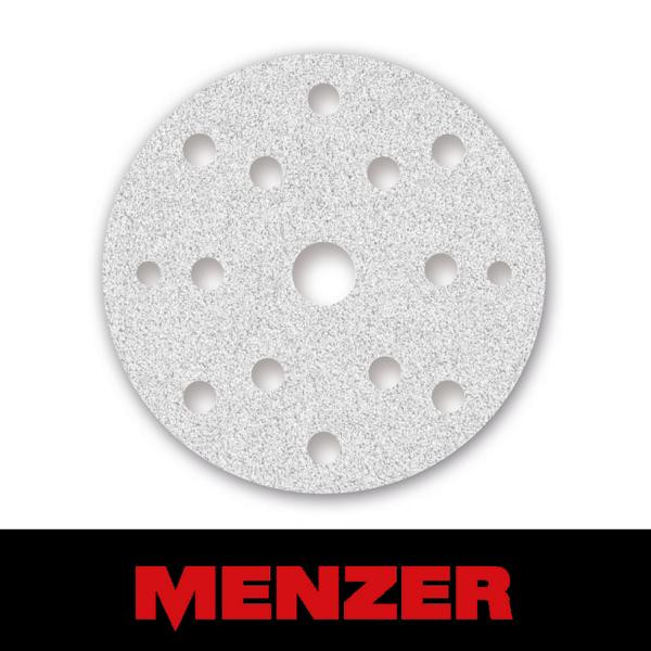 Menzer Klett-Schleifscheibe, Ø 150 mm, 15 Loch, Körnung 40, Normalkorund mit Stearat-Beschichtung, VE: 50, 231601040