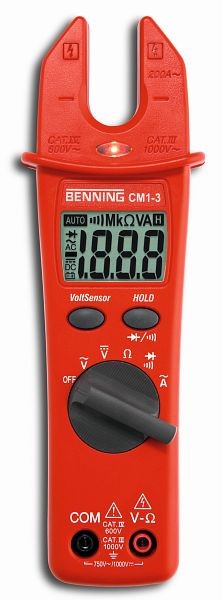 Benning CM 1-3, Digital-Stromzange-Multimeter, 200 A AC, 044063